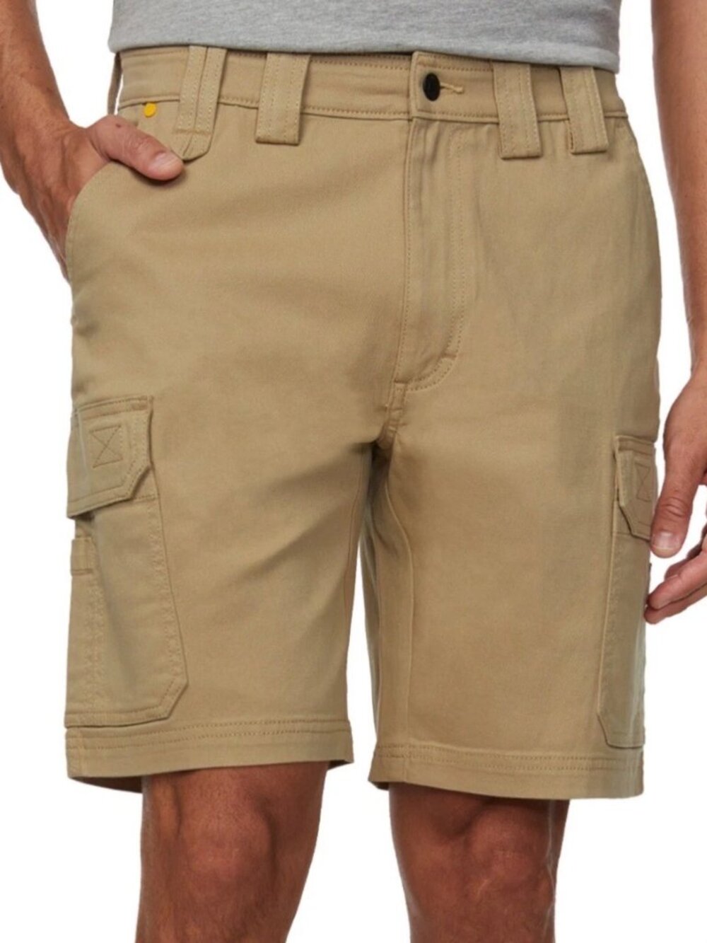 CAT Caterpillar Men's Cargo Shorts Stretch Utility 10" Inseam 40 NWT Tan